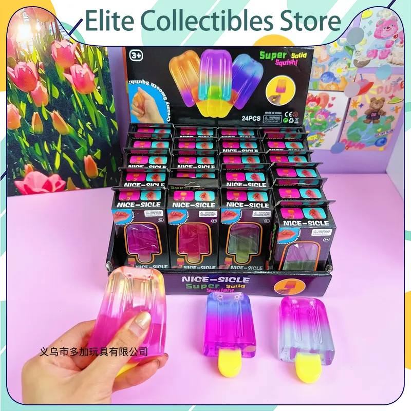 Candle Shop - ホットアイスクリームバー スクイーズ玩具 ソフトTPRフルーツアイスキャンディー 握りおもちゃ 大人用ストレス解消感覚玩具 オフィス