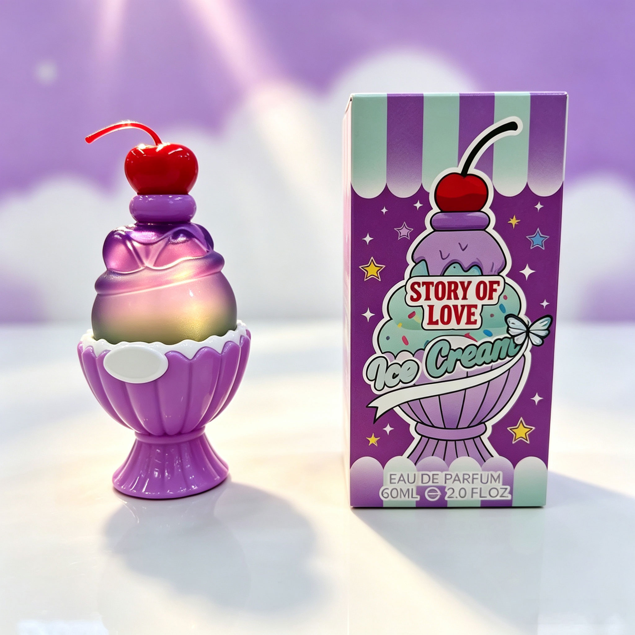 かわいいアイスクリーム型のオードパルファム60ml、甘くて長 - Candle Shop のレビューと価格