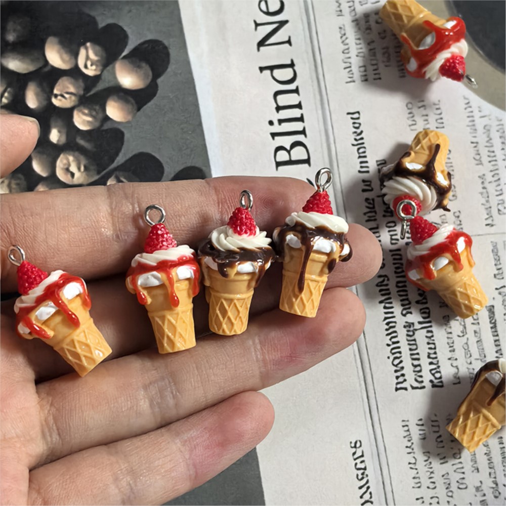 10 個かわいい 3D シミュレーション食品アイスクリーム樹 - Candle Shop のレビューと価格