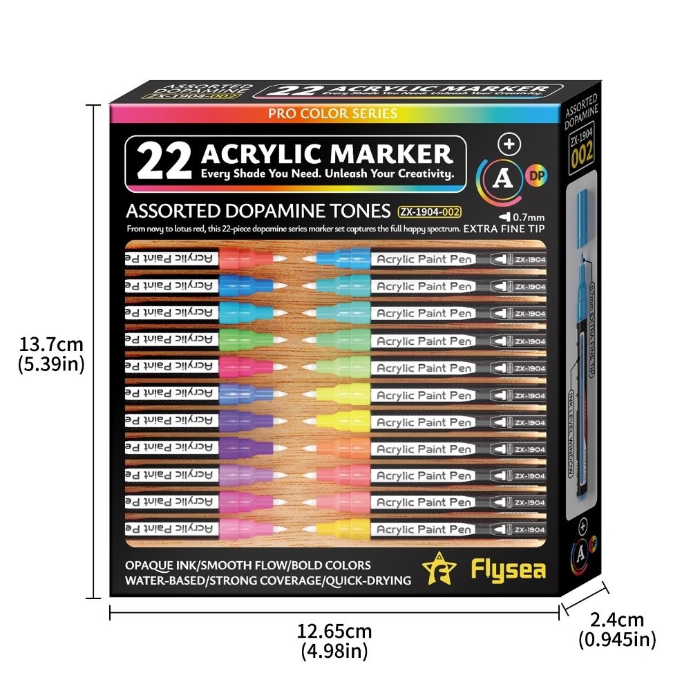 22本入り 0.7mm極細アクリル絵の具ペン 無毒水性プロカ - Copic Marker Classic のレビューと価格